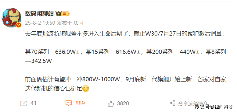 小米比肩华为，vivo领先OPPO，没看到荣耀