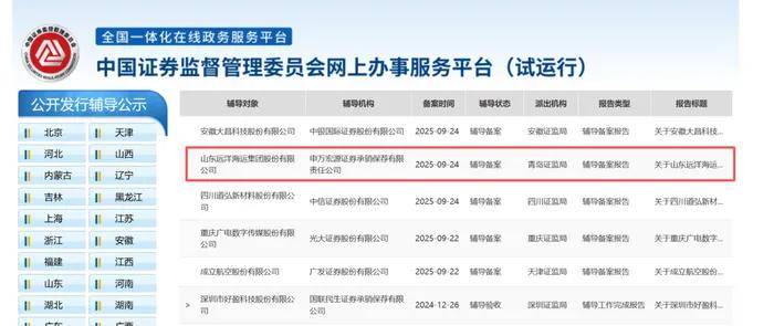 山东远洋,即将在中国股票市场上市!